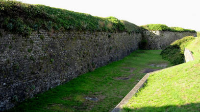 The western ditch of the fort today.