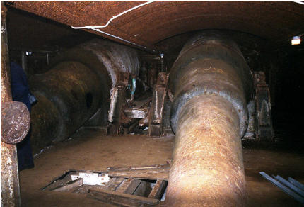 The guns still inside the turret.