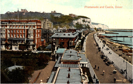 Marine Parade c.1905. The Granville Gardens in the left foreground, overlooked by the Grand Hotel.