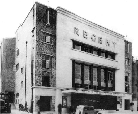 The Regent Cinema in March 1937.  A photograph from opening week.