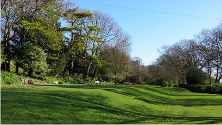 Connaught Park, February 2014.  The lower lawns.