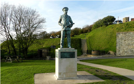 Memorial to Admiral Ramsay at Dover Castle. Unveiled by the Duke of Edinburgh in November 2000.