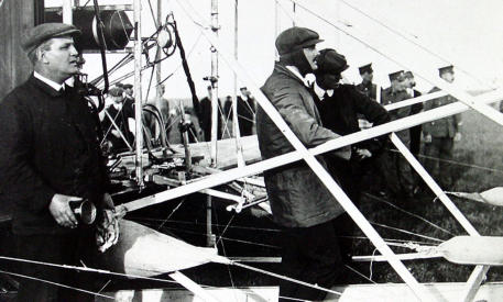 Charles Rolls.  At Dover before his departure on 2 June 1910.