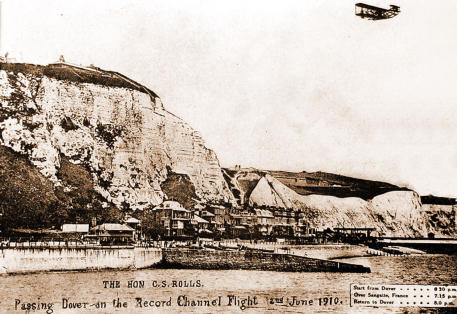 Charles Rolls. The plane over Dover Harbour on 2 June 1910.