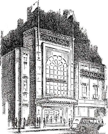 The Granada Cinema, 1930. A drawing taken from the cover of the programme for the opening performance.