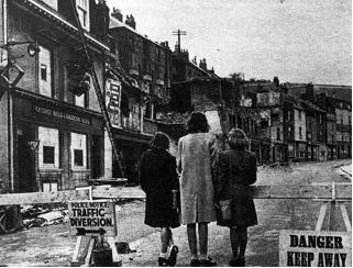 Danger Keep Out!  Even after the bombing and shelling raids there was still the danger from unexploded bombs and damaged buildings that could collapse.